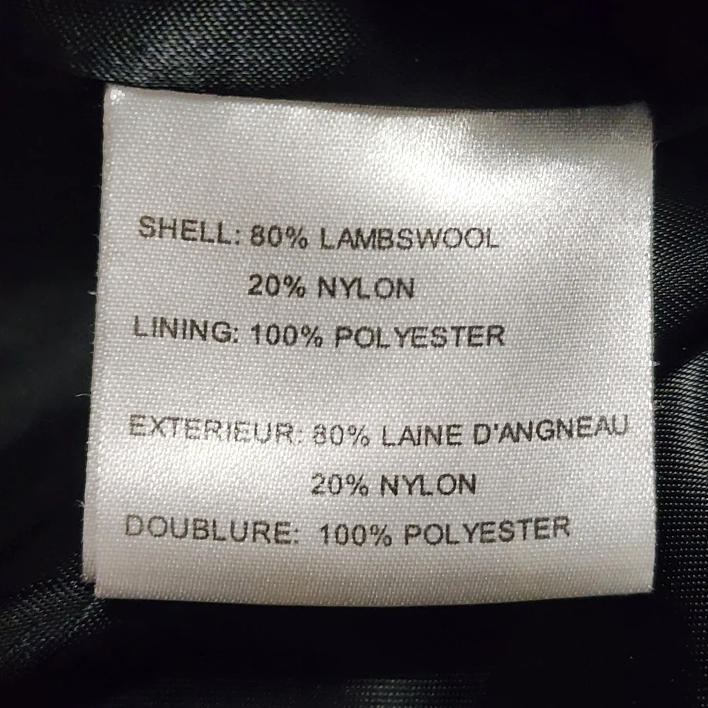 SACHI Lambs Wool REAL FINNISH FOX FUR Trimmed Collar Formal Winter Coat 1X - Picture 8 of 9